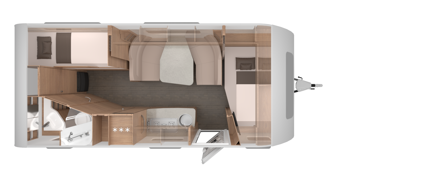 Knaus SÜDWIND BLACK SELECTION 580 QS - Plantegning Knaus SÜDWIND BLACK SELECTION 580 QS - Plantegning