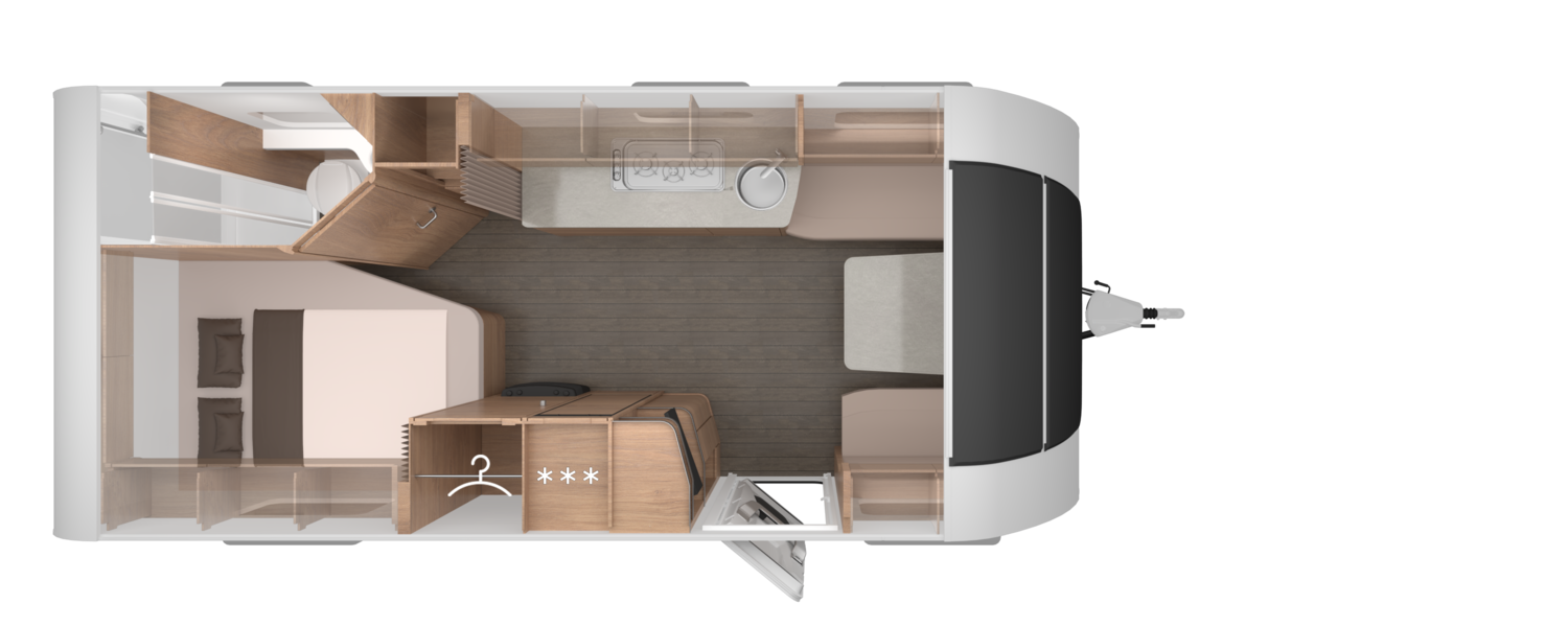 Knaus SÜDWIND BLACK SELECTION 580 UF - Plantegning Knaus SÜDWIND BLACK SELECTION 580 UF - Plantegning