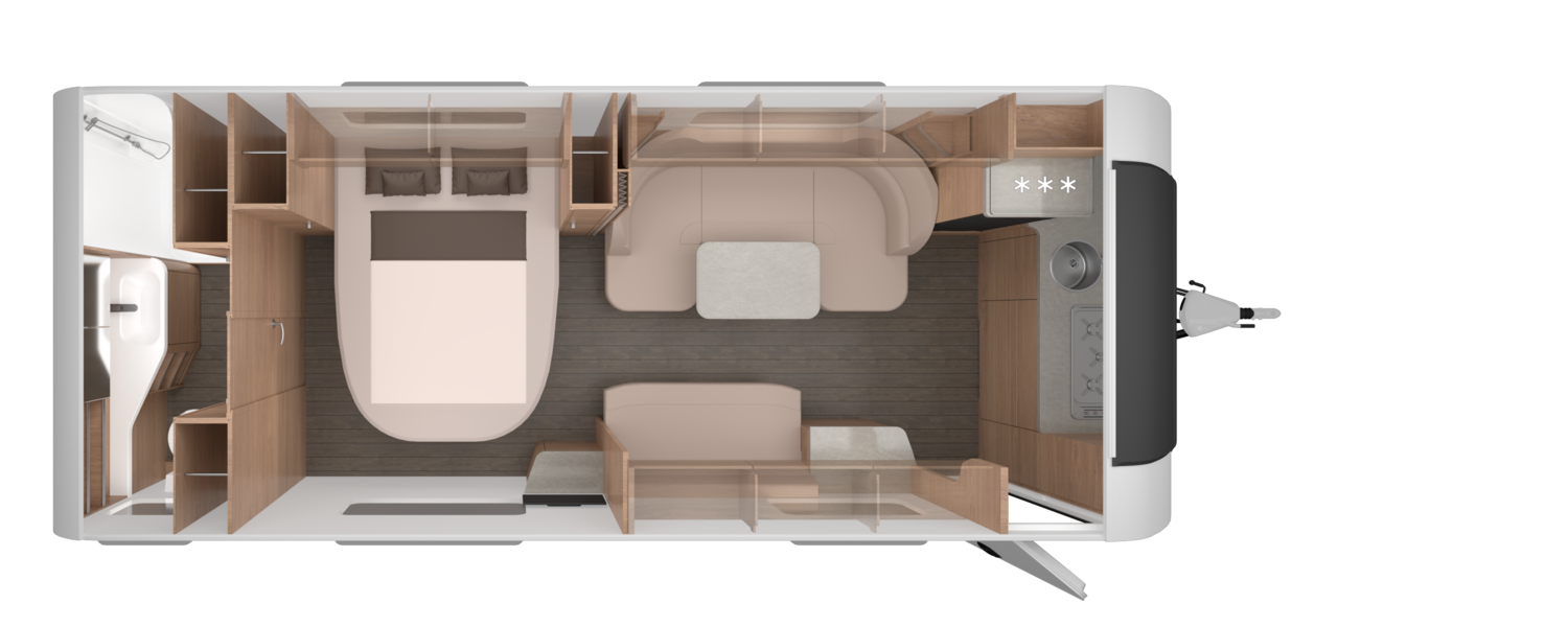 Knaus SÜDWIND BLACK SELECTION 650 PXB - Plantegning Knaus SÜDWIND BLACK SELECTION 650 PXB - Plantegning