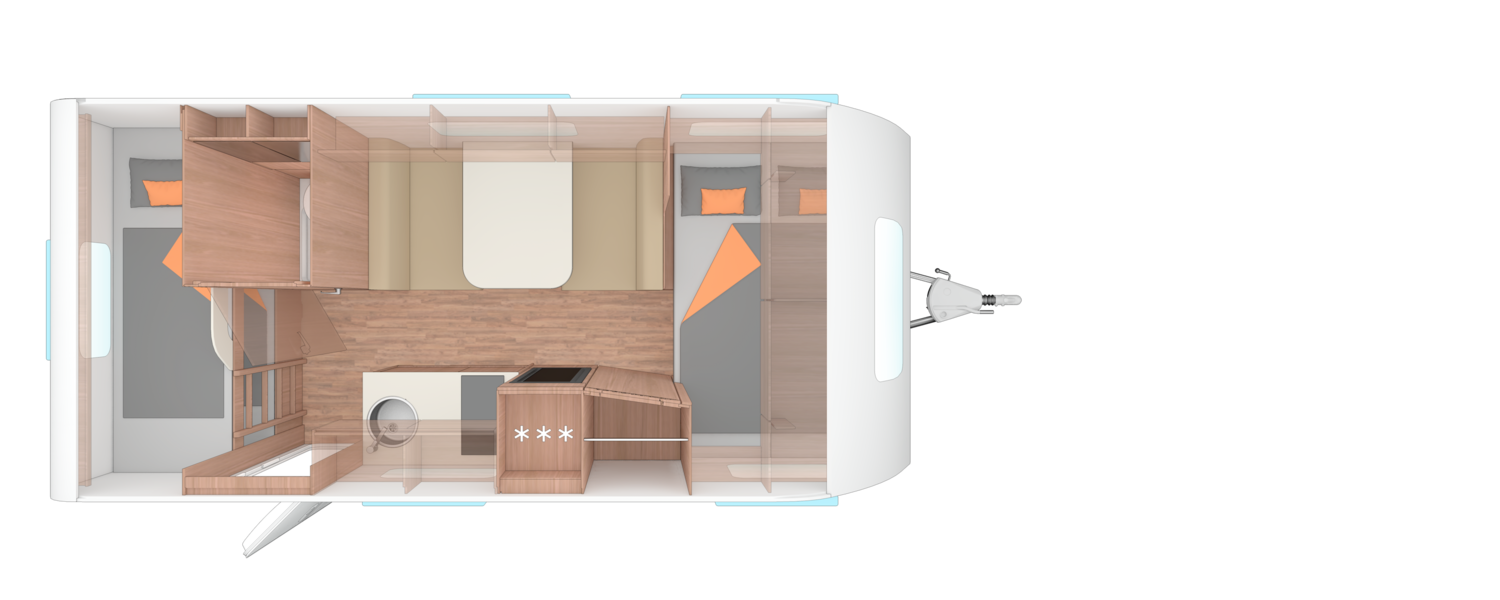 Weinsberg CaraLife 470 QDK - Plantegning Weinsberg CaraLife 470 QDK - Plantegning