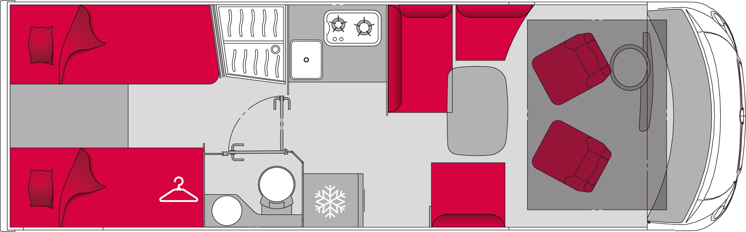 Pilote Galaxy Expression G740GJ - Plantegning Pilote Galaxy Expression G740GJ - Plantegning