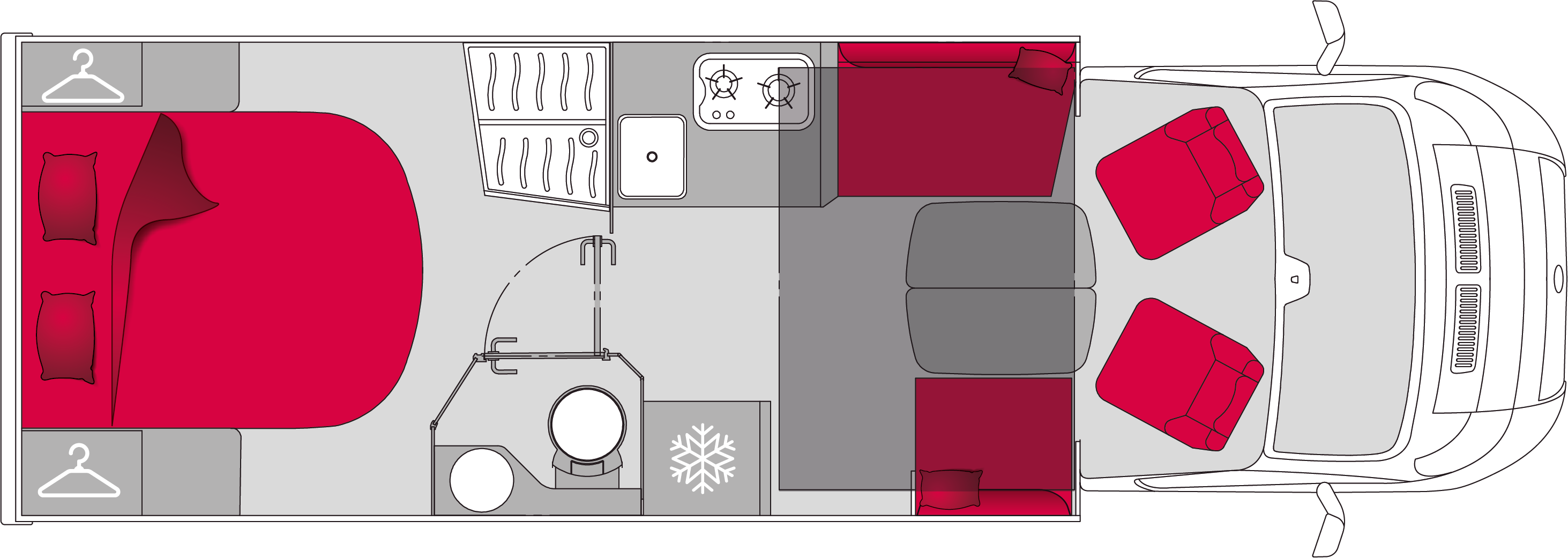 Pilote Pacific Evidence P740FC - Plantegning Pilote Pacific Evidence P740FC - Plantegning