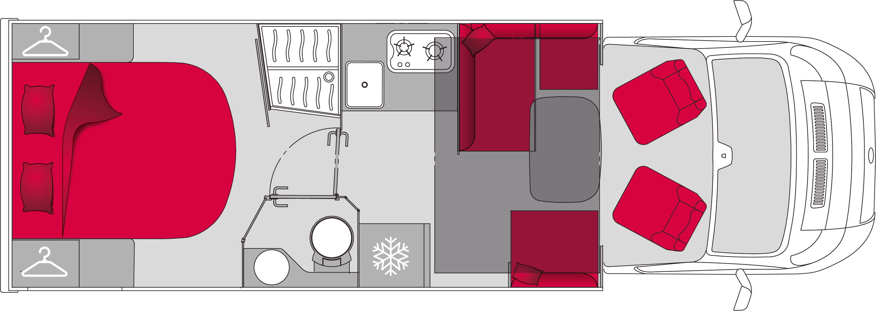 Pilote Pacific Evidence P740C - Plantegning