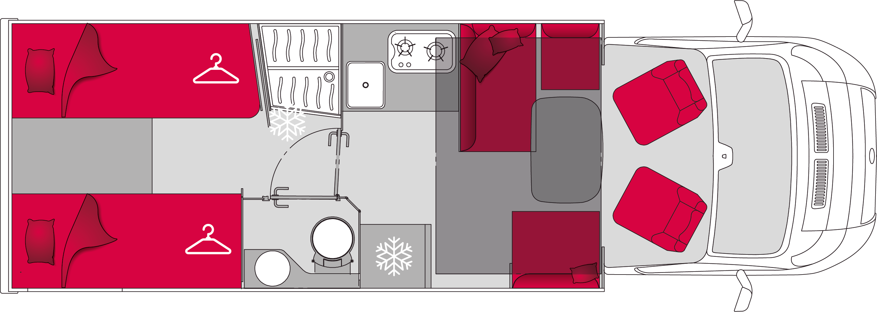 Pilote Pacific Evidence P740GJ - Plantegning