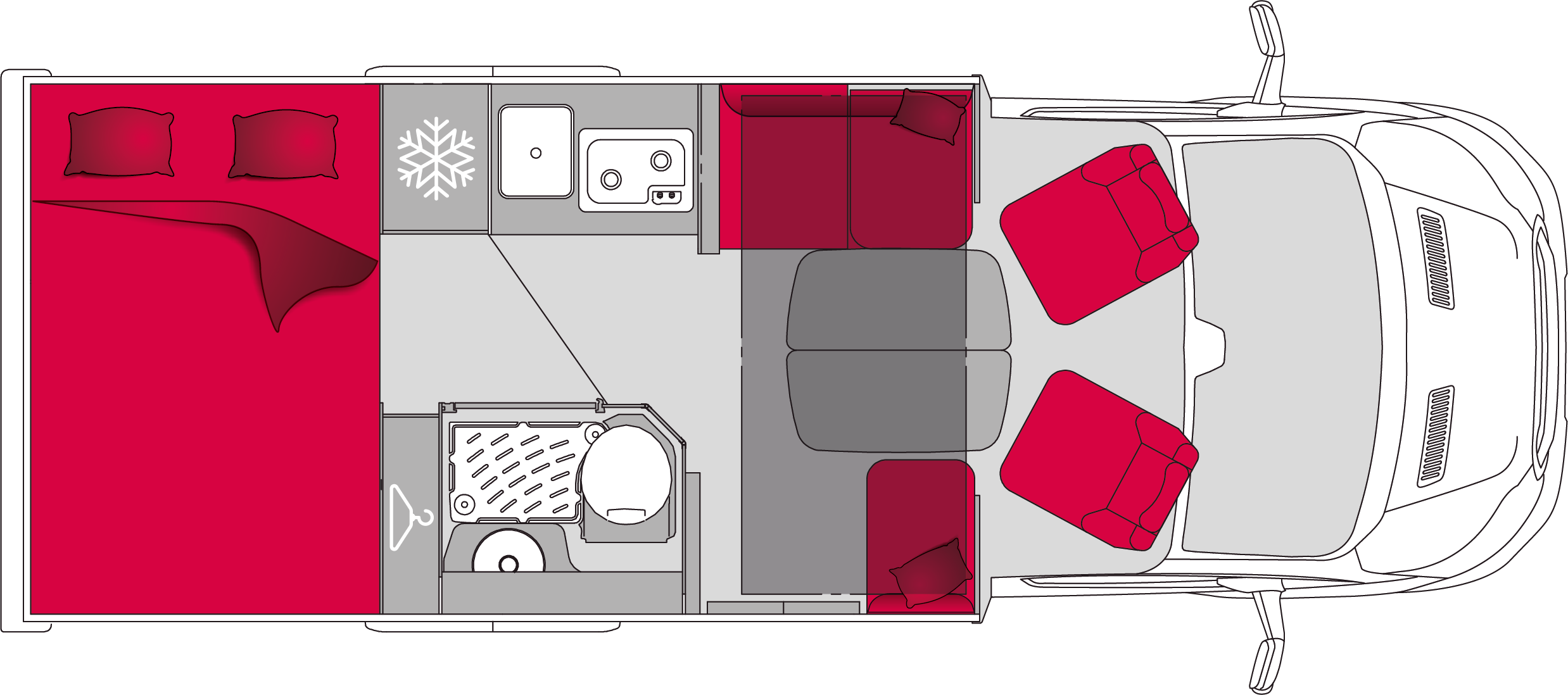Pilote Atlas A630G - Plantegning