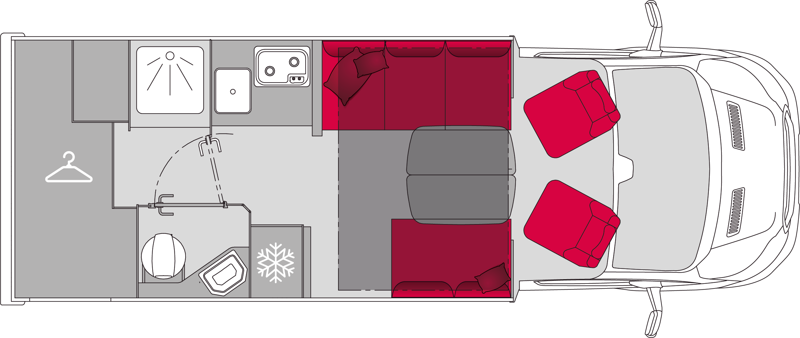 Pilote Atlas A650D - Plantegning