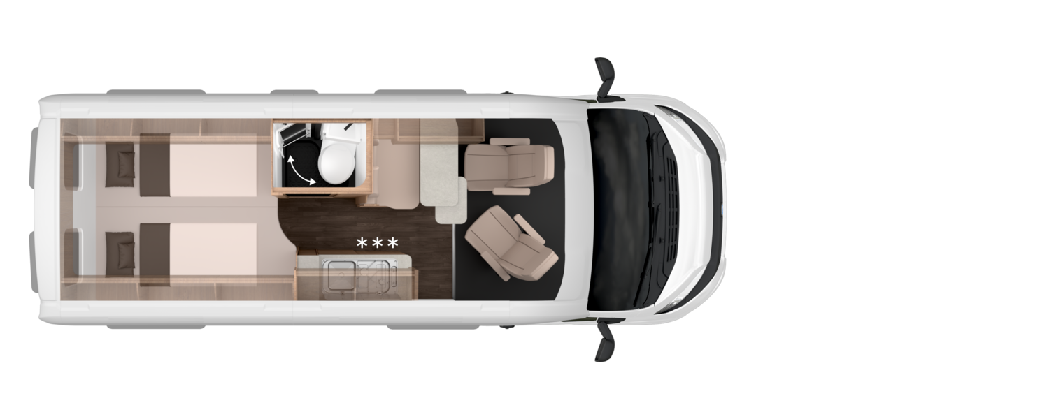 Knaus BOXLIFE PLATINUM SELECTION 600 ME - Plantegning Knaus BOXLIFE PLATINUM SELECTION 600 ME - Plantegning