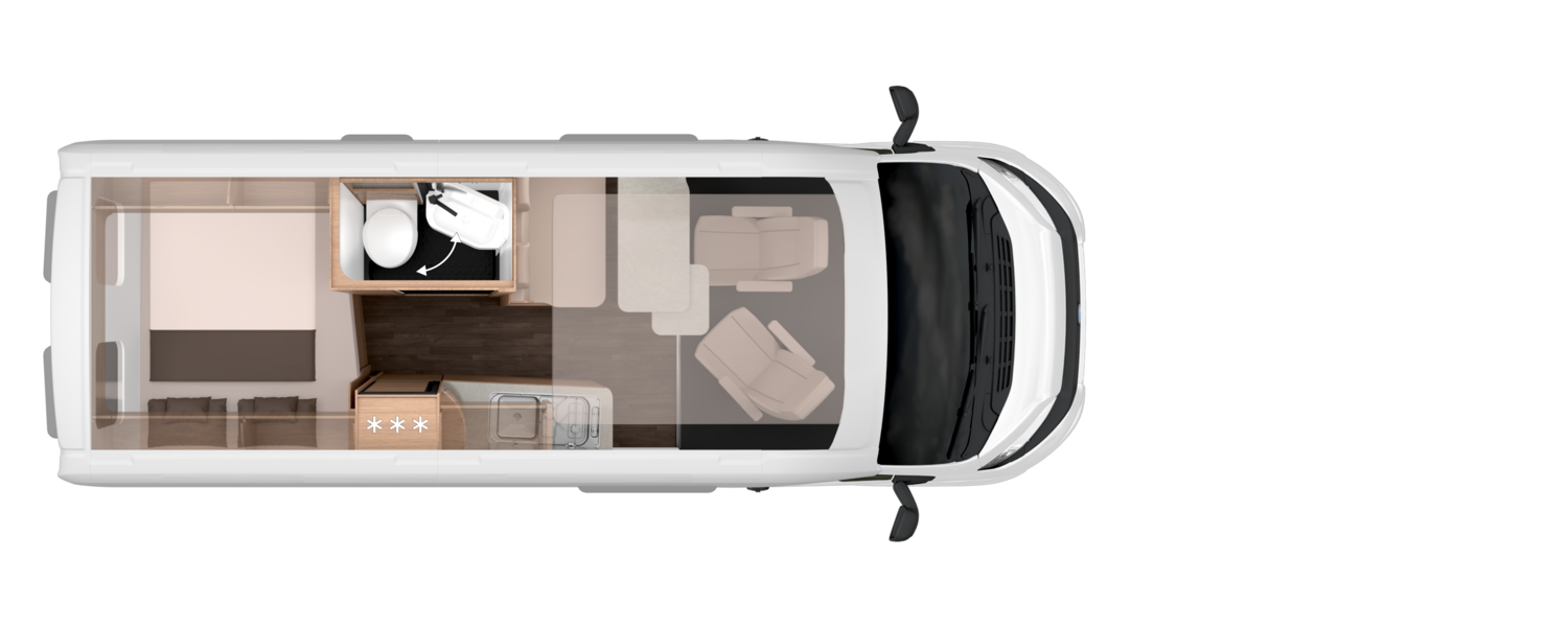 Knaus BOXLIFE PLATINUM SELECTION 600 DQ - Plantegning Knaus BOXLIFE PLATINUM SELECTION 600 DQ - Plantegning