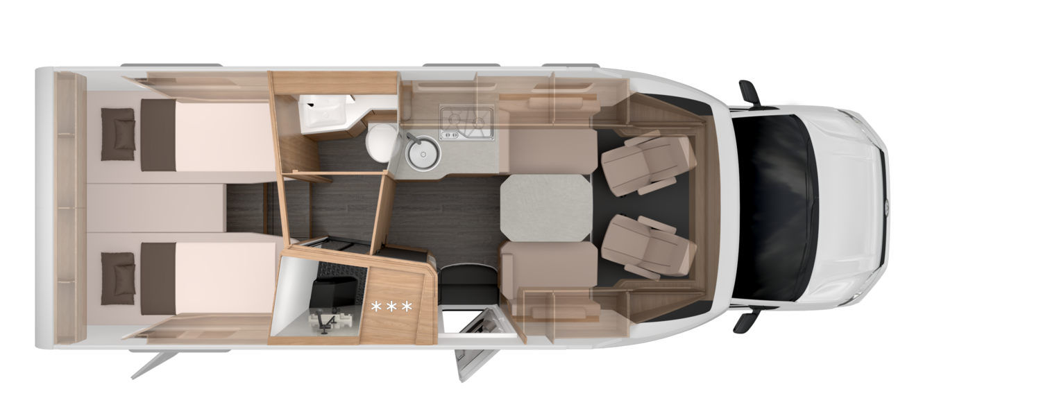Knaus SKY TI VW 700 DEG - Plantegning Knaus SKY TI VW 700 DEG - Plantegning