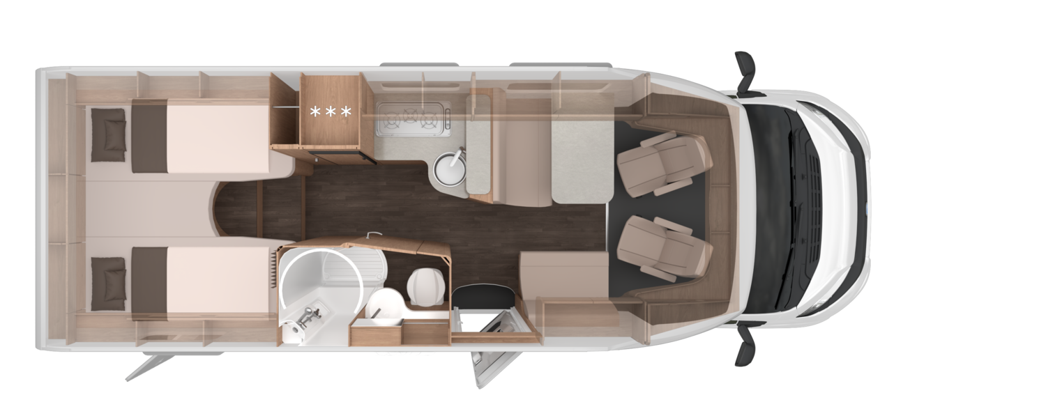 Knaus L!VE TI PLATINUM SELECTION 700 MEG - Plantegning Knaus L!VE TI PLATINUM SELECTION 700 MEG - Plantegning
