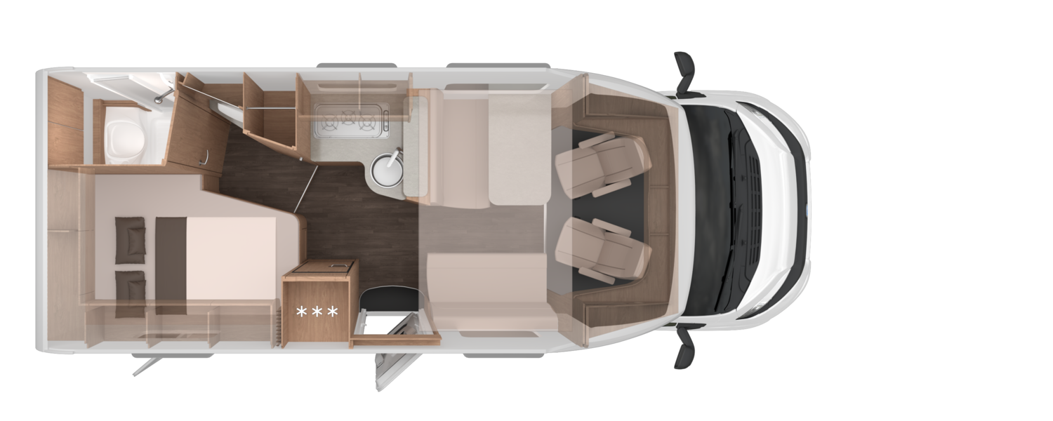 Knaus L!VE WAVE PLATINUM SELECTION 650 MF - Plantegning Knaus L!VE WAVE PLATINUM SELECTION 650 MF - Plantegning