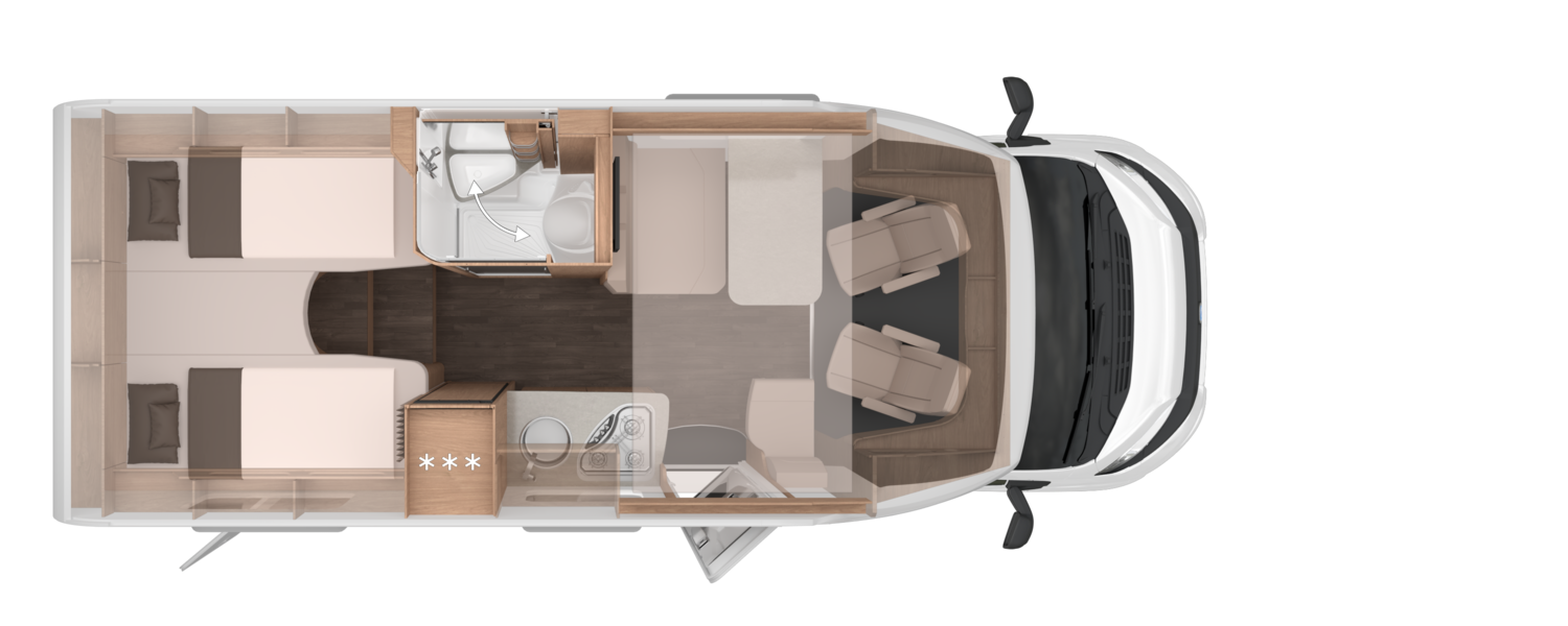 Knaus L!VE WAVE PLATINUM SELECTION 650 MEG - Plantegning Knaus L!VE WAVE PLATINUM SELECTION 650 MEG - Plantegning