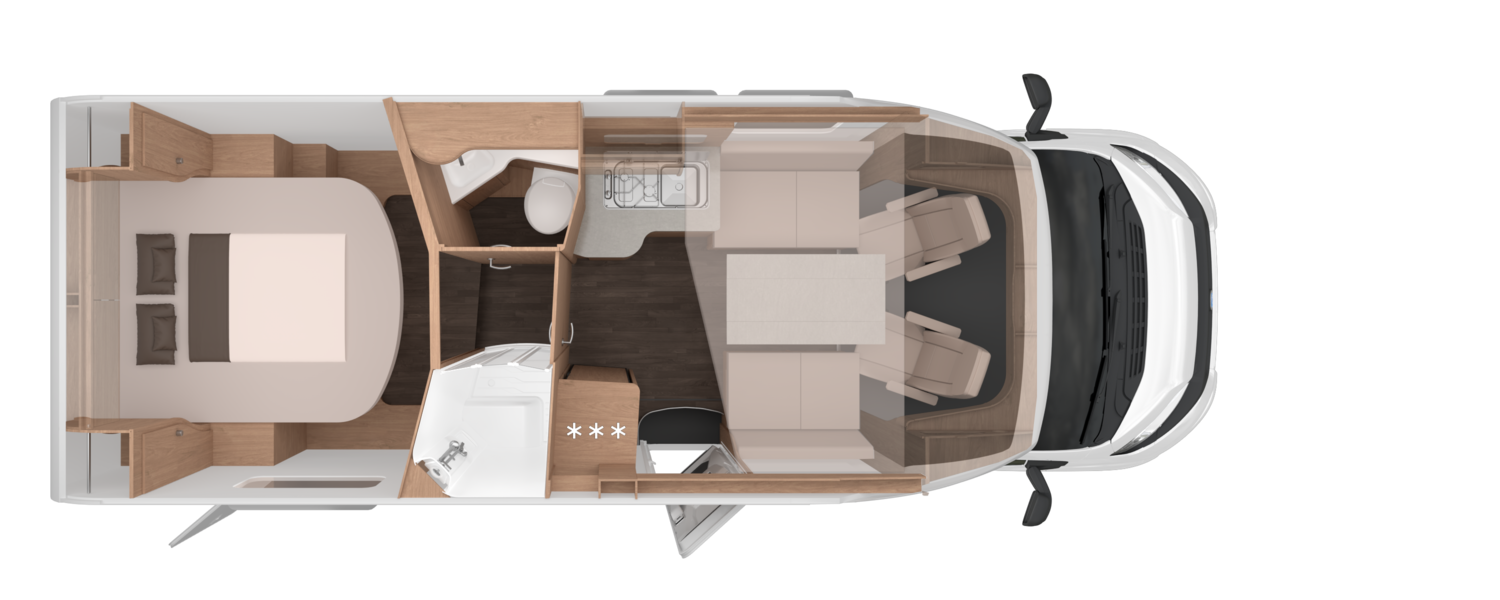 Knaus L!VE WAVE PLATINUM SELECTION 700 DX - Plantegning Knaus L!VE WAVE PLATINUM SELECTION 700 DX - Plantegning