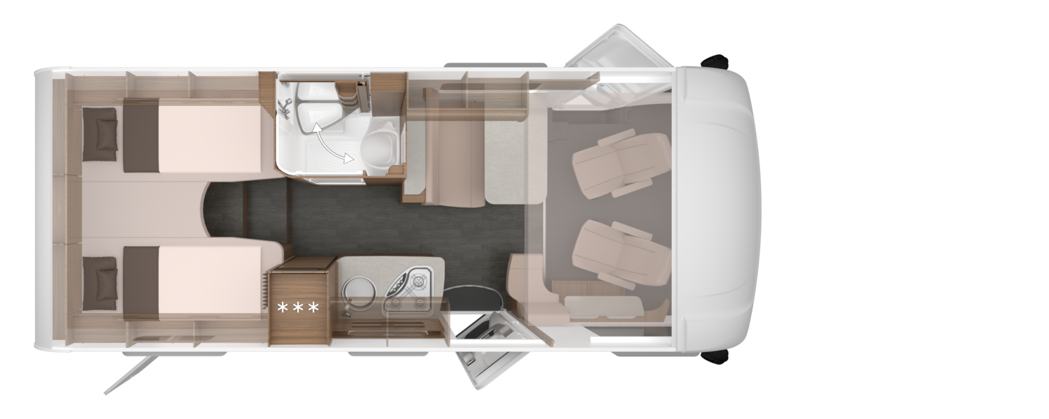 Knaus L!VE I 650 MEG - Plantegning Knaus L!VE I 650 MEG - Plantegning