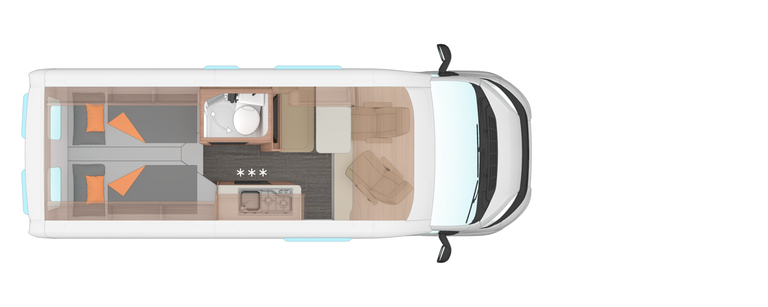 Weinsberg CaraBus EDITION [FIRE] 600 ME - Plantegning