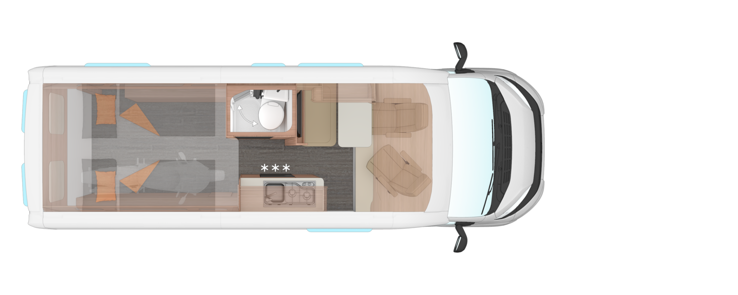 Weinsberg CaraBus EDITION [FIRE] 630 MEG - Plantegning