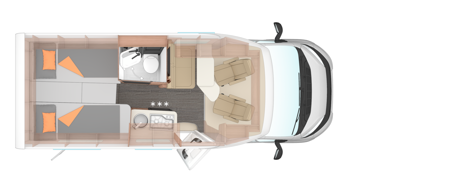 Weinsberg CaraCompact EDITION [PEPPER] 580 MEG - Plantegning
