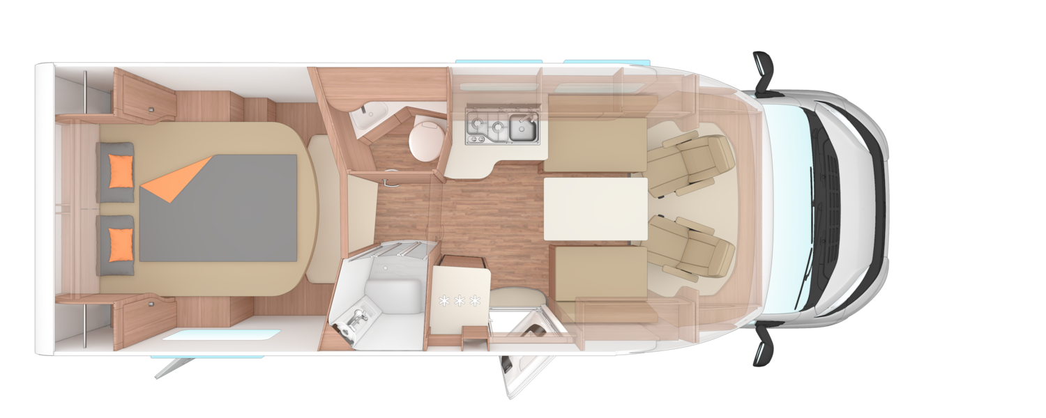 Weinsberg CaraSuite EDITION [SPICY] 700 DX - Plantegning